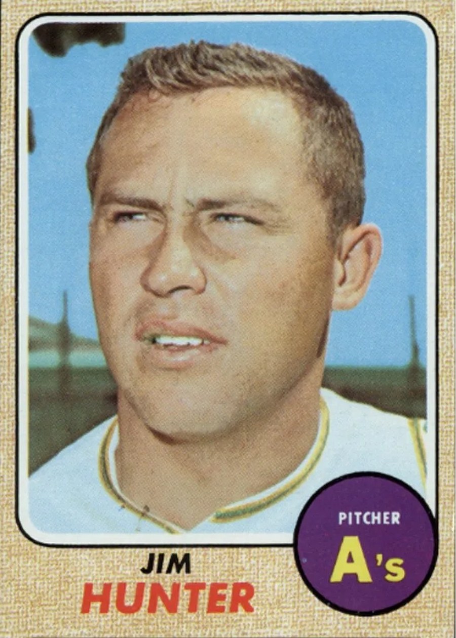 1968 Topps #385 Jim Hunter, Oakland Athletics