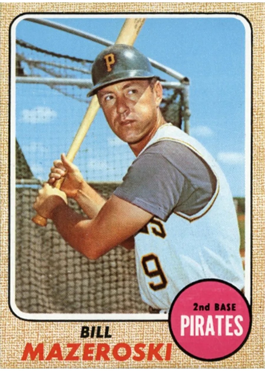 1968 Topps #390 Bill Mazeroski, Pittsburgh Pirates