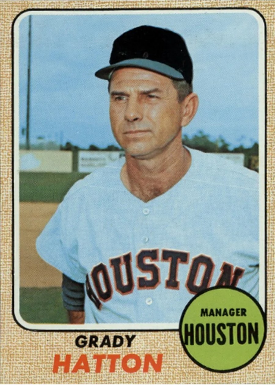 1968 Topps #392 Grady Hatton, Houston Astros