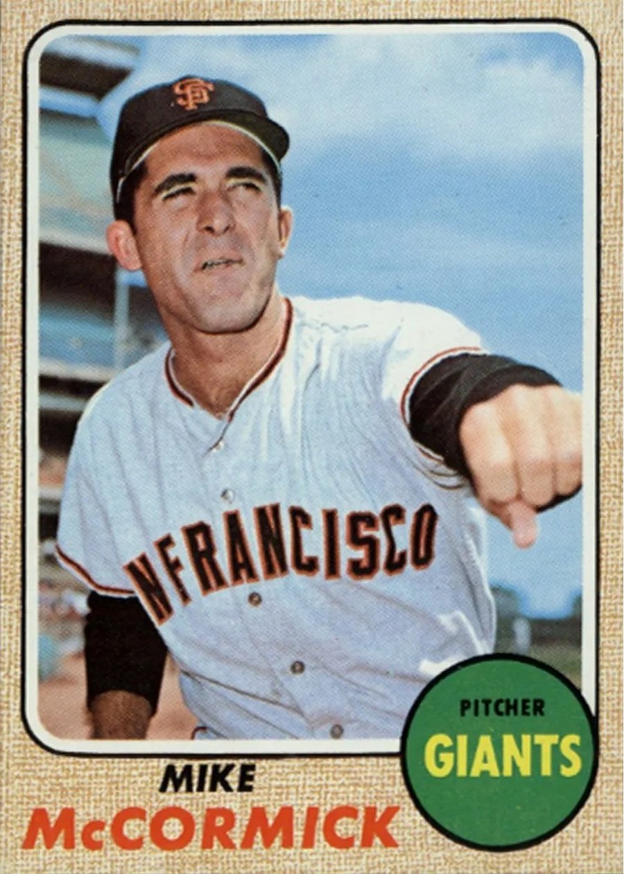 1968 Topps #400 Mike McCormick, San Francisco Giants