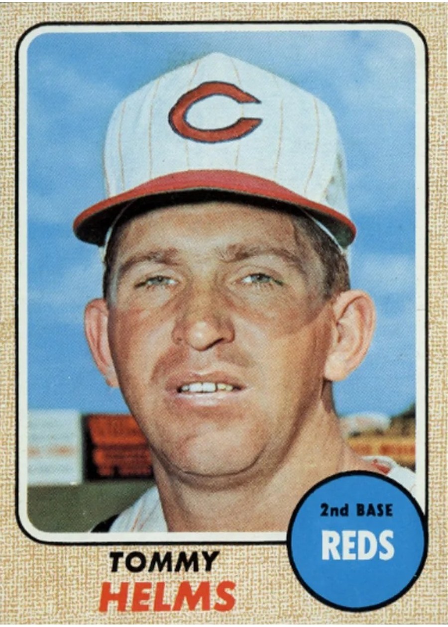 1968 Topps #405 Tommy Helms, Cincinnati Reds