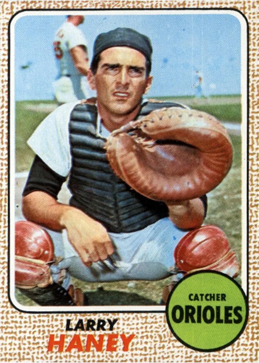 1968 Topps #42 Larry Haney, Baltimore Orioles