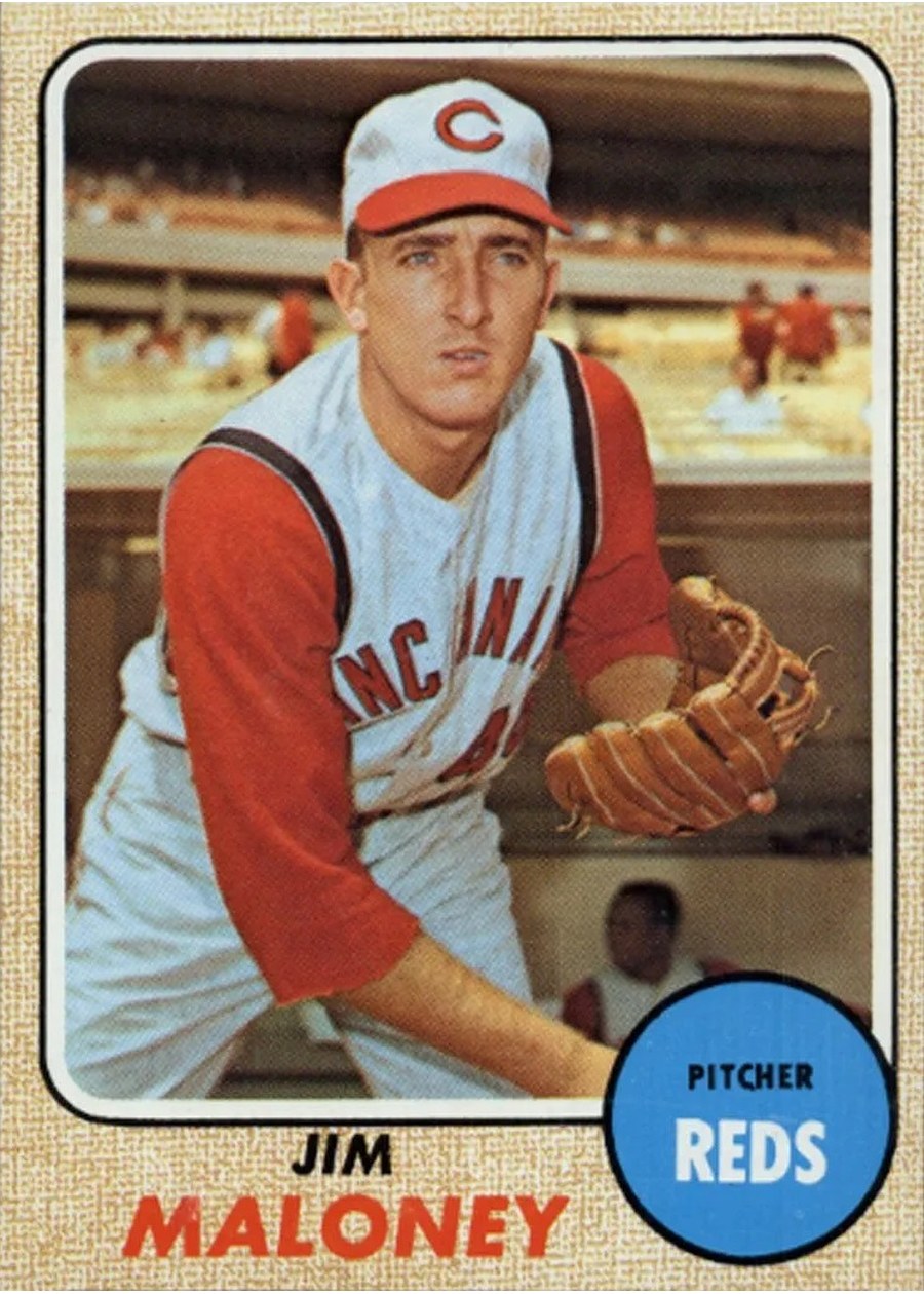 1968 Topps #425 Jim Maloney, Cincinnati Reds