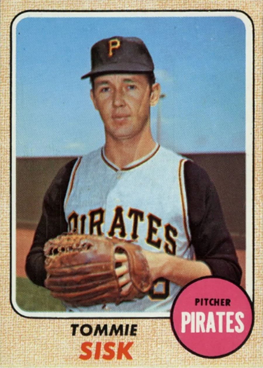 1968 Topps #429 Tommie Sisk, Pittsburgh Pirates
