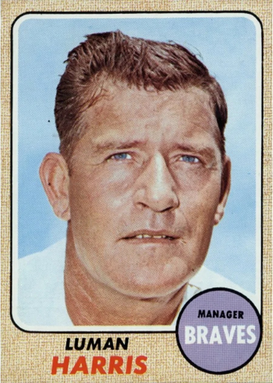 1968 Topps #439 Luman Harris, Atlanta Braves