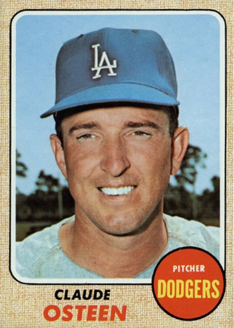 1968 Topps #440 Claude Osteen, Los Angeles Dodgers