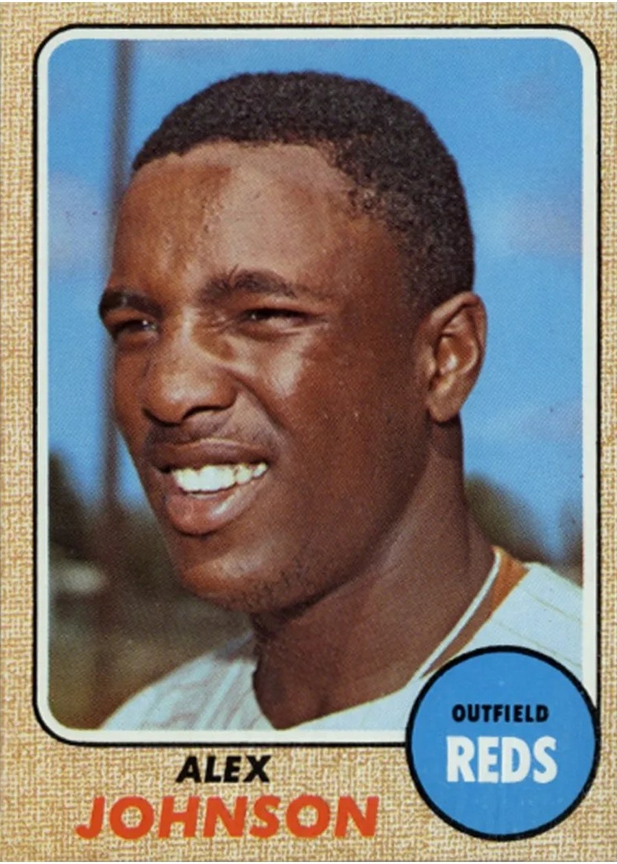 1968 Topps #441 Alex Johnson, Cincinnati Reds