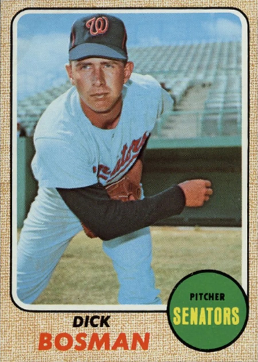 1968 Topps #442 Dick Bosman, Washington Senators