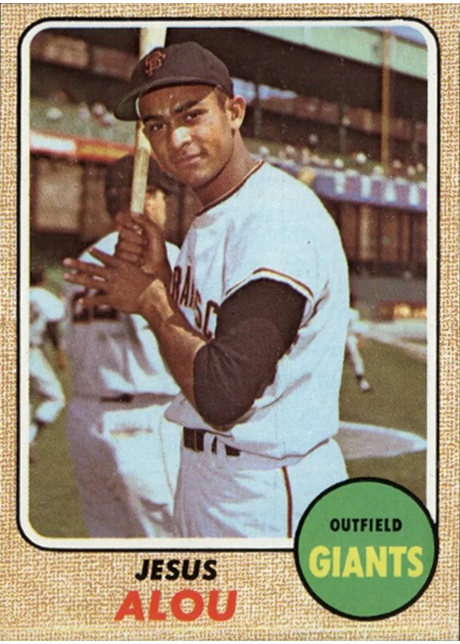 1968 Topps #452 Jesus Alou, San Francisco Giants