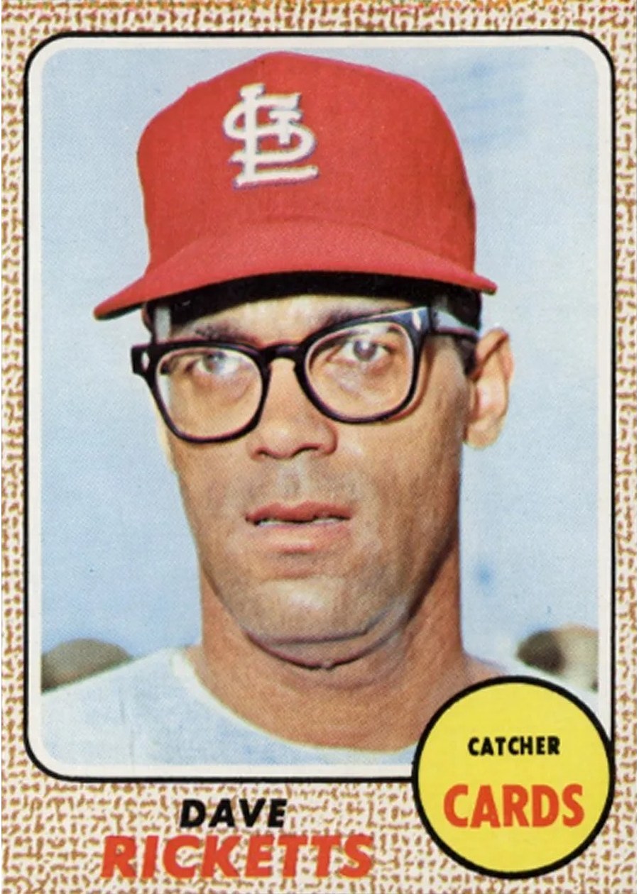 1968 Topps #46 Dave Ricketts, St. Louis Cardinals