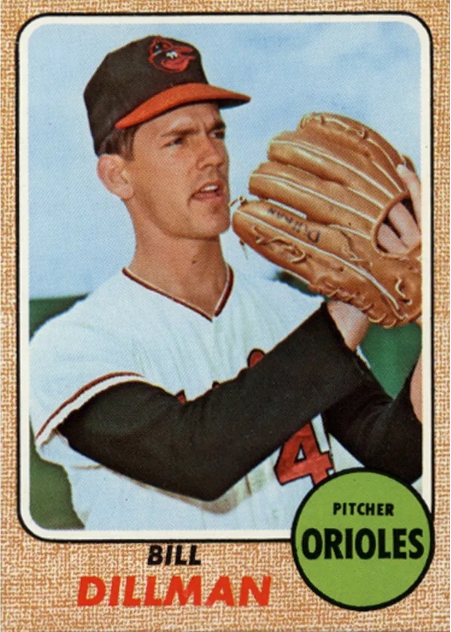1968 Topps #466 Bill Dillman, Baltimore Orioles