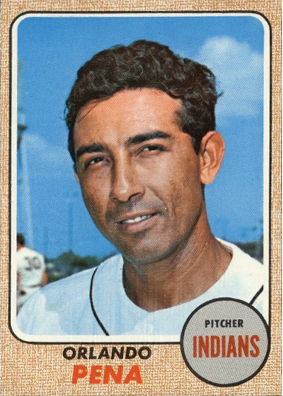 1968 Topps #471 Orlando Pena, Cleveland Indians