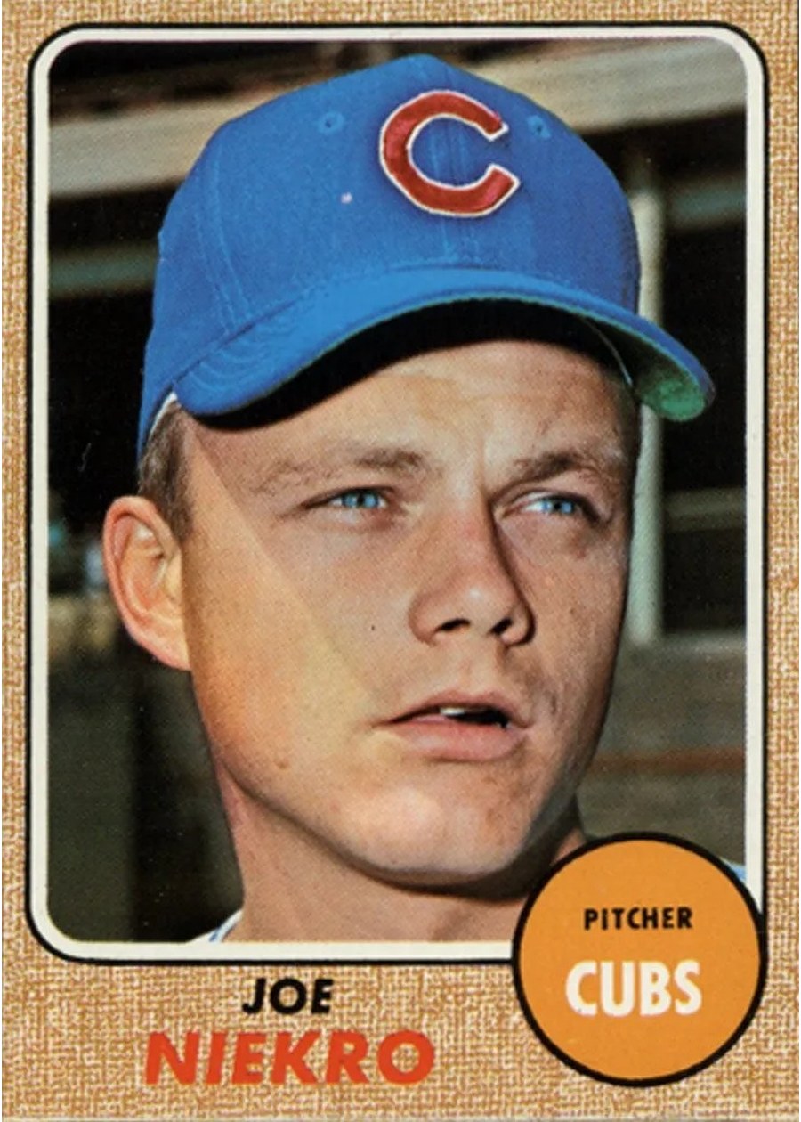 1968 Topps #475 Joe Niekro, Chicago Cubs