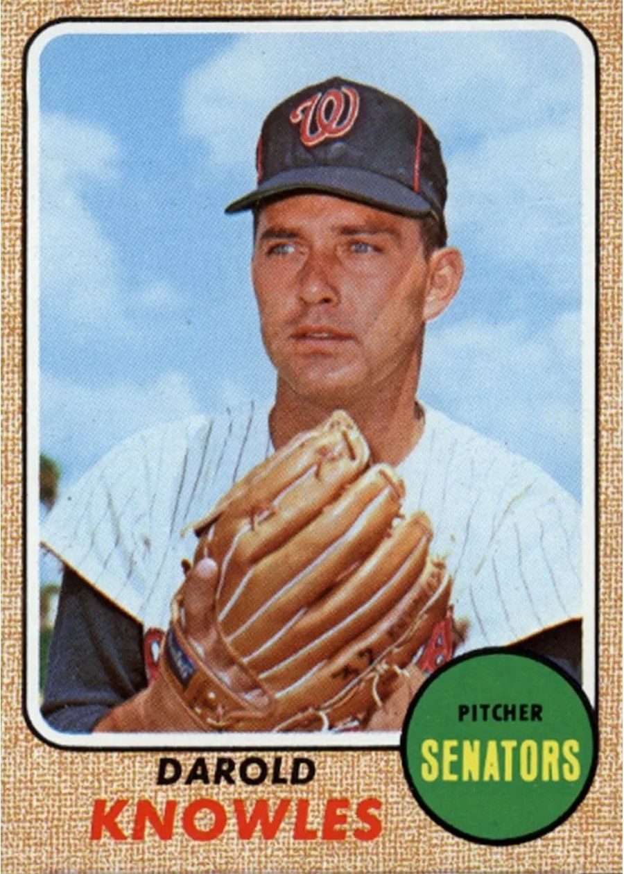 1968 Topps #483 Darold Knowles, Washington Senators