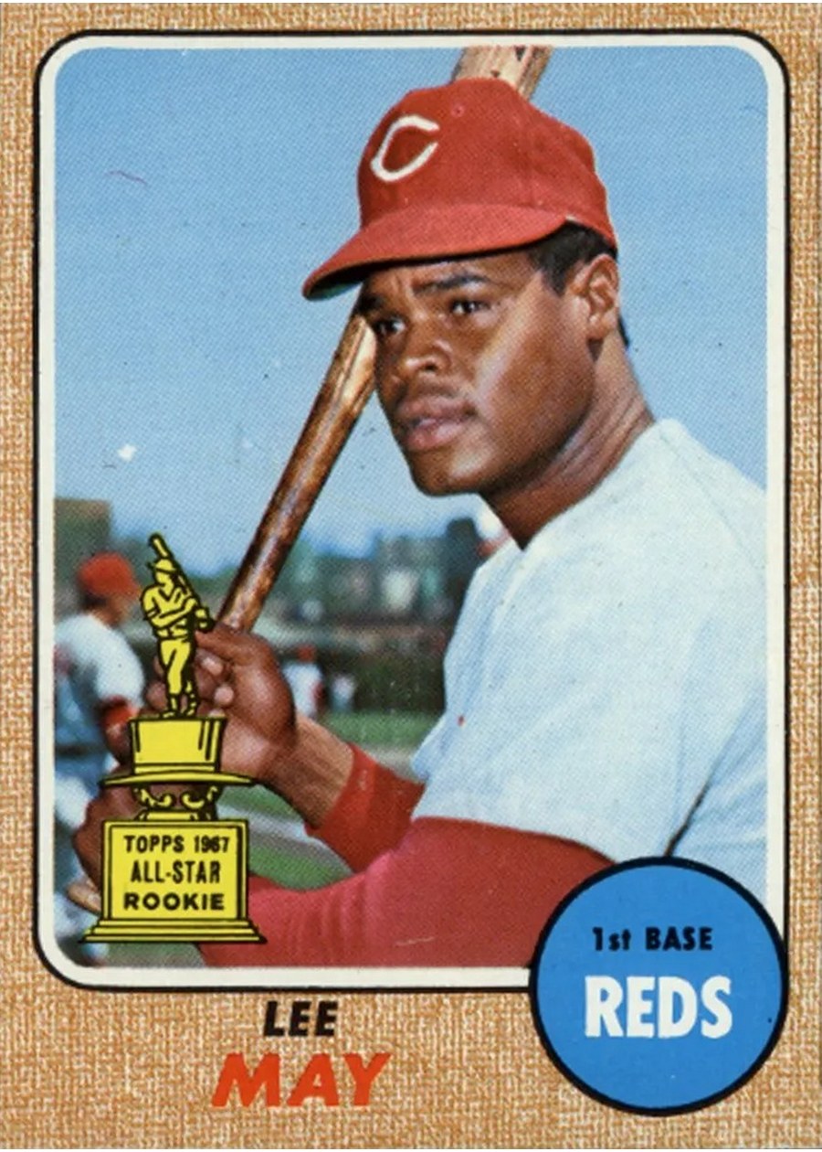 1968 Topps #487 Lee May, Cincinnati Reds