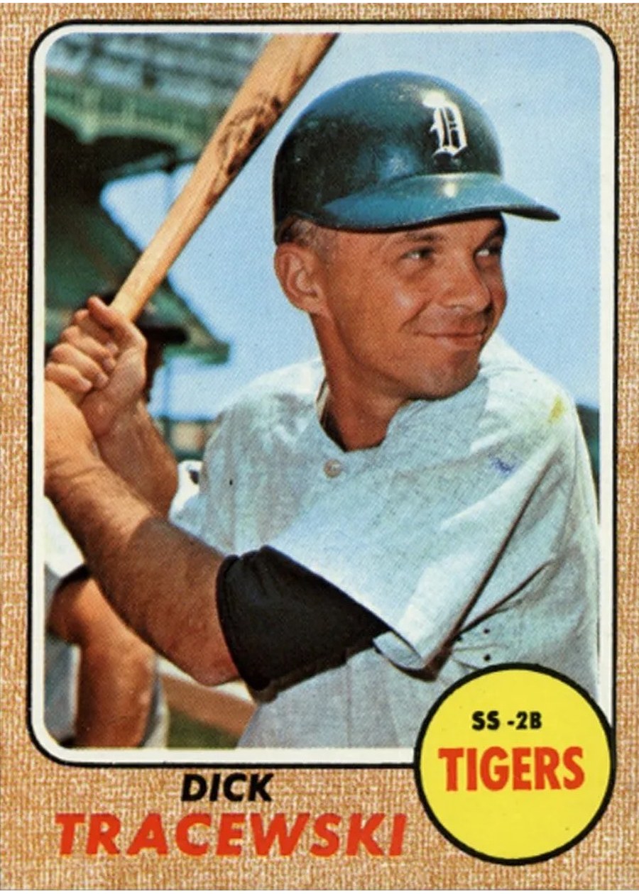 1968 Topps #488 Dick Tracewski, Detroit Tigers