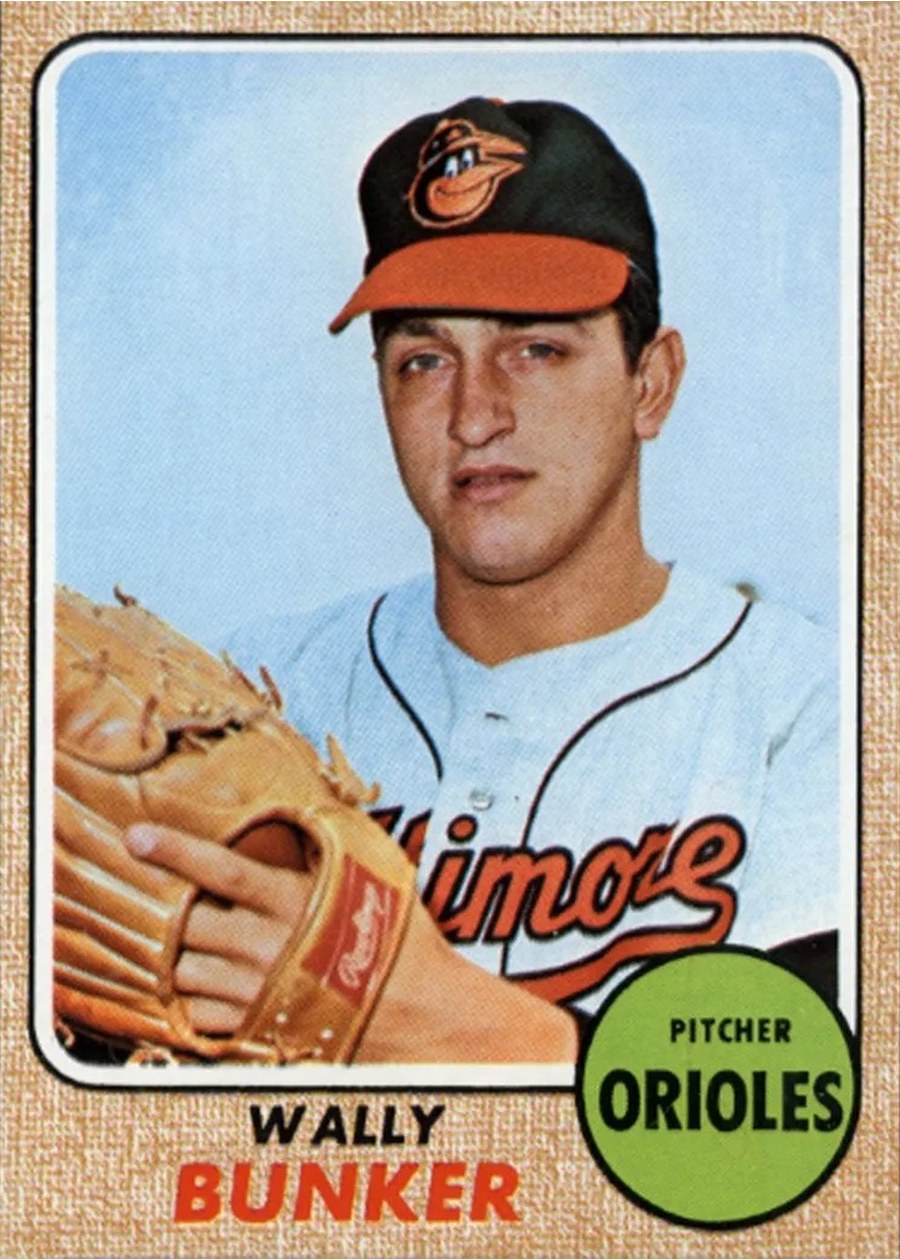 1968 Topps #489 Wally Bunker, Baltimore Orioles