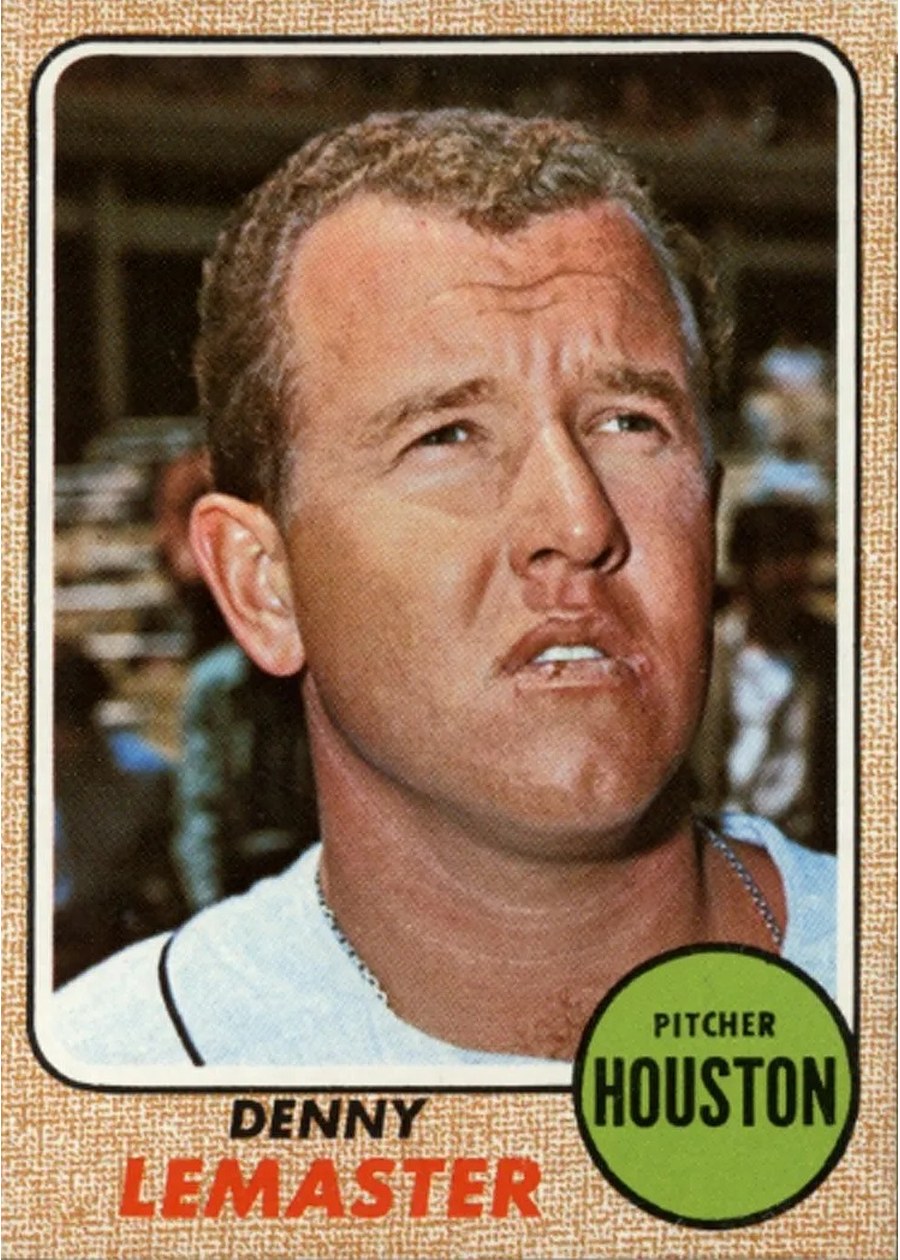 1968 Topps #491 Denny Lemaster, Houston Astros
