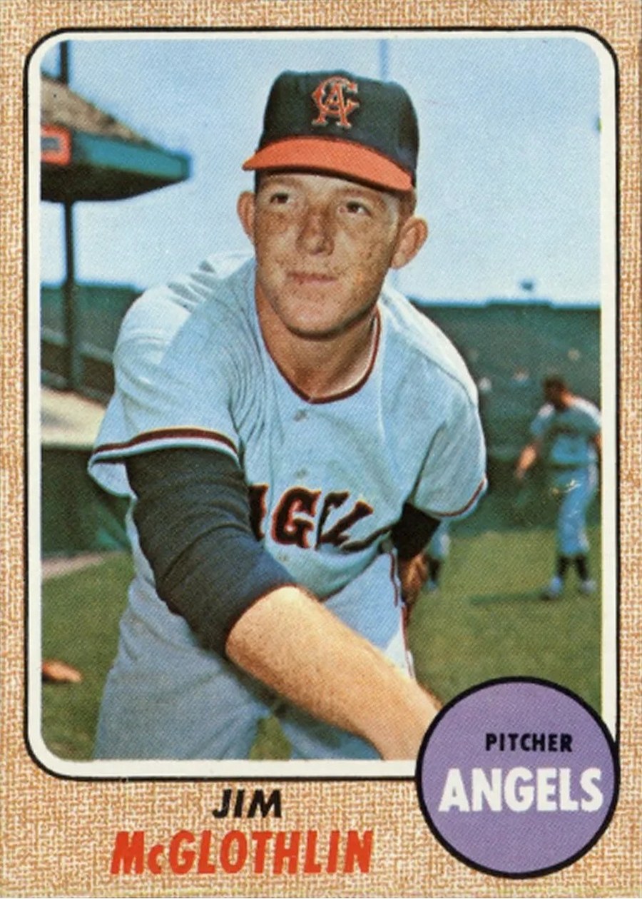 1968 Topps #493 Jim McGlothlin, California Angels