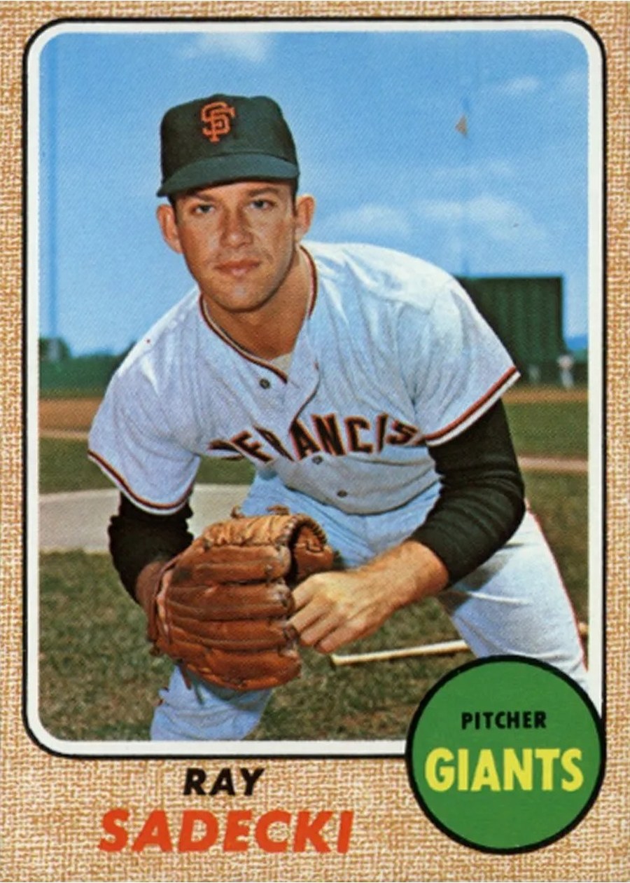 1968 Topps #494 Ray Sadecki, San Francisco Giants