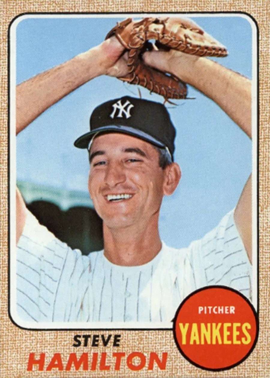 1968 Topps #496 Steve Hamilton, New York Yankees