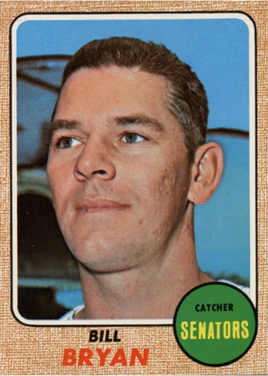 1968 Topps #498 Bill Bryan, Washington Senators