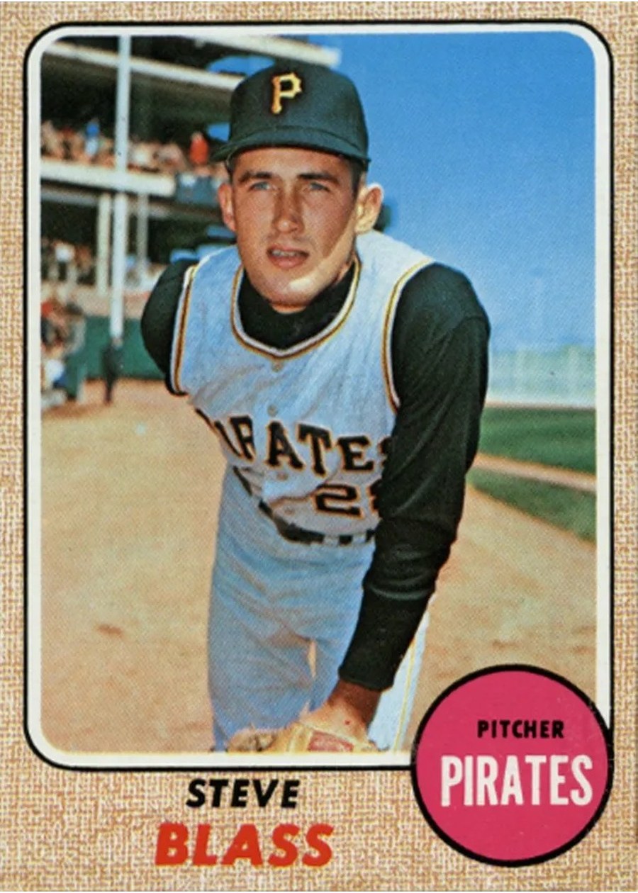 1968 Topps #499 Steve Blass, Pittsburgh Pirates