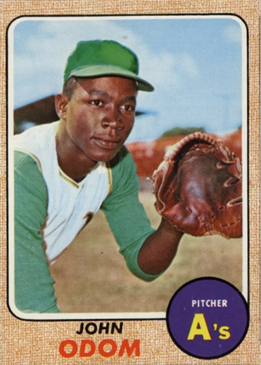 1968 Topps #501 John Odom, Oakland Athletics