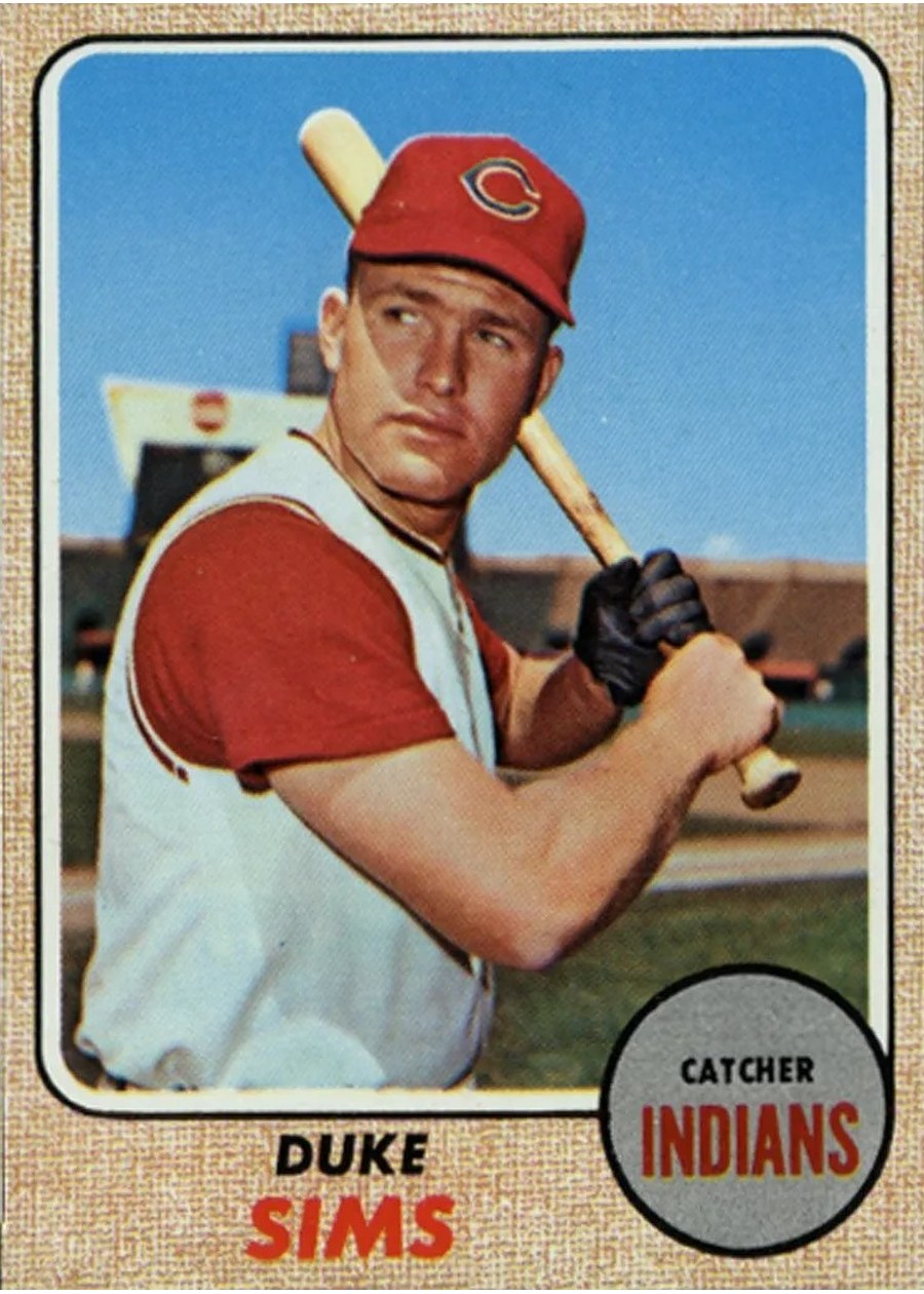 1968 Topps #508 Duke Sims, Cleveland Indians