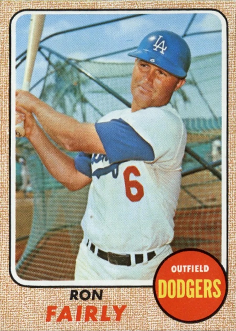 1968 Topps #510 Ron Fairly, Los Angeles Dodgers
