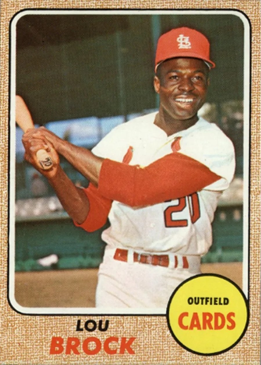 1968 Topps #520 Lou Brock, St. Louis Cardinals