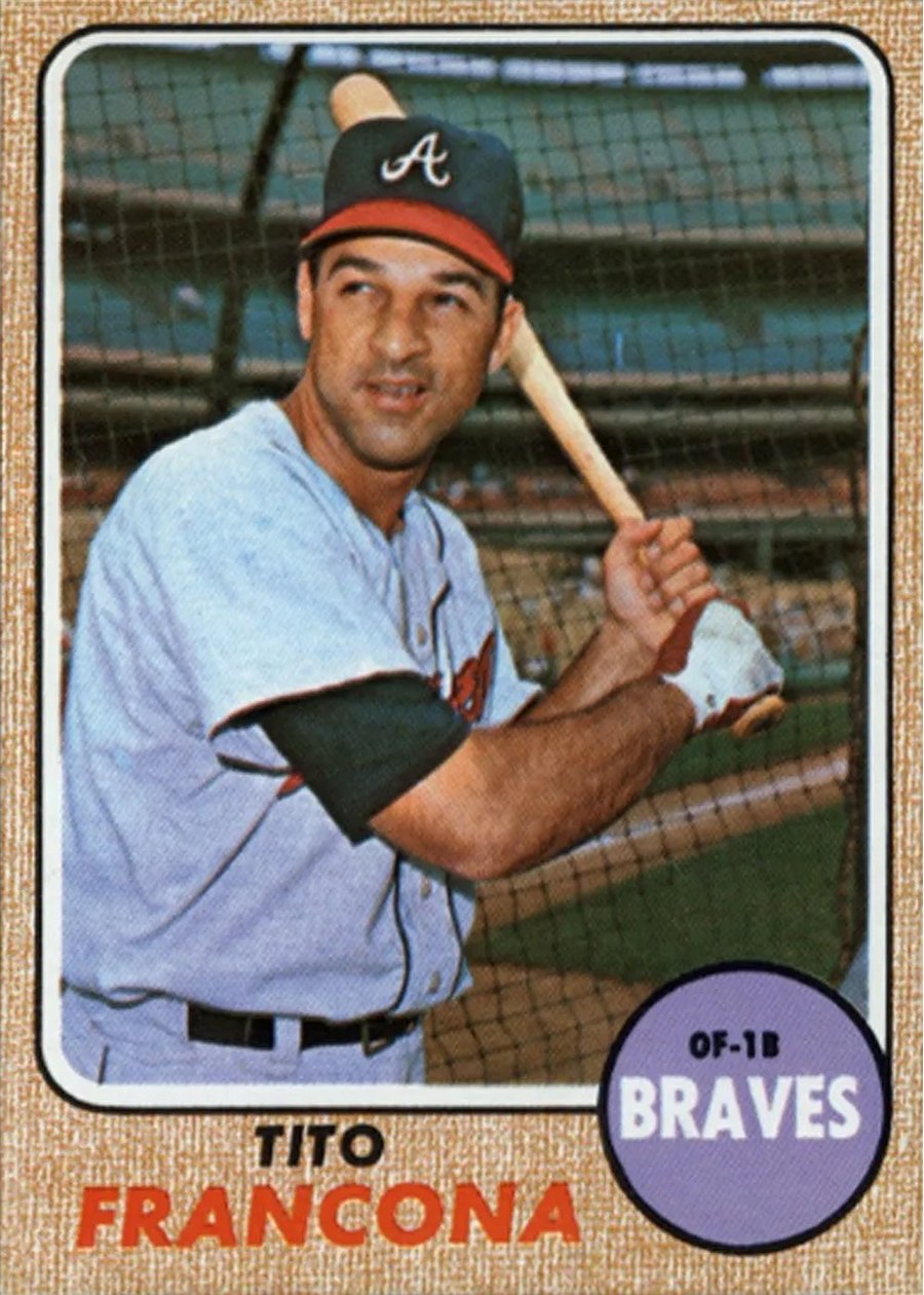 1968 Topps #527 Tito Francona, Atlanta Braves