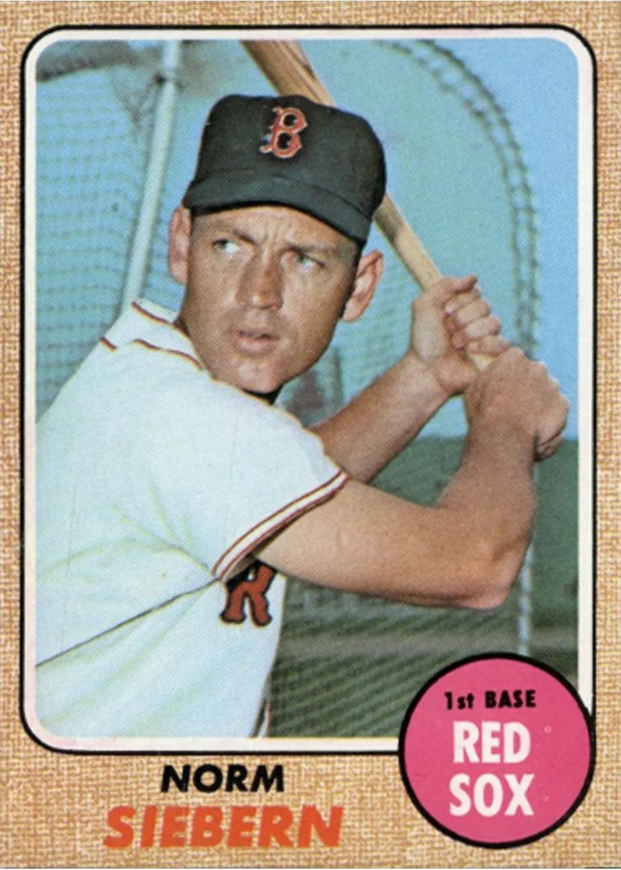 1968 Topps #537 Norm Siebern, Boston Red Sox