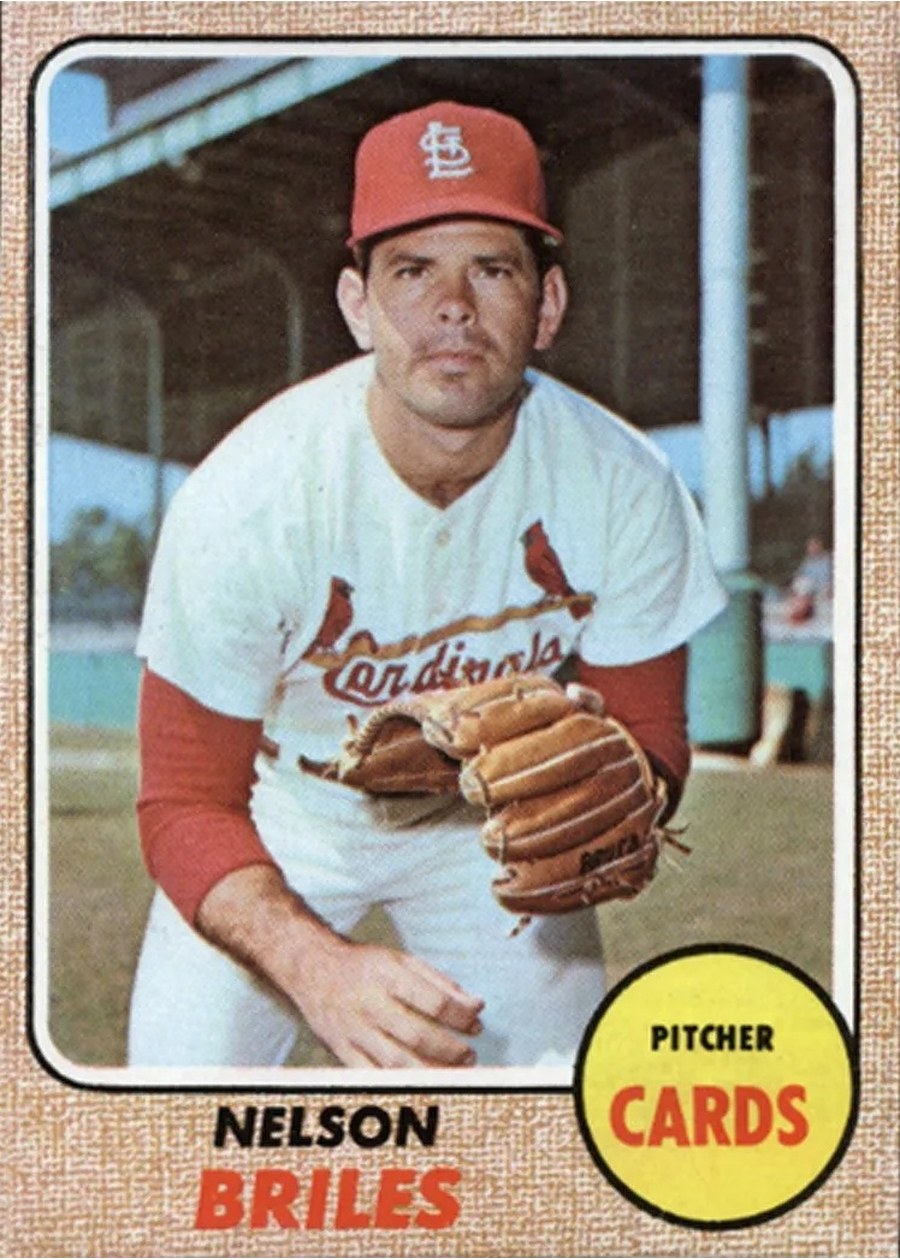 1968 Topps #540 Nelson Briles, St. Louis Cardinals