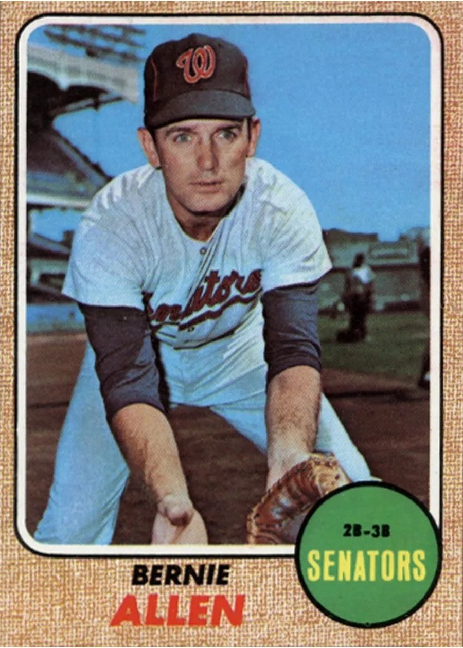 1968 Topps #548 Bernie Allen, Washington Senators