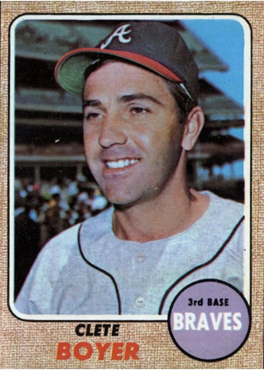 1968 Topps #550 Clete Boyer, Atlanta Braves