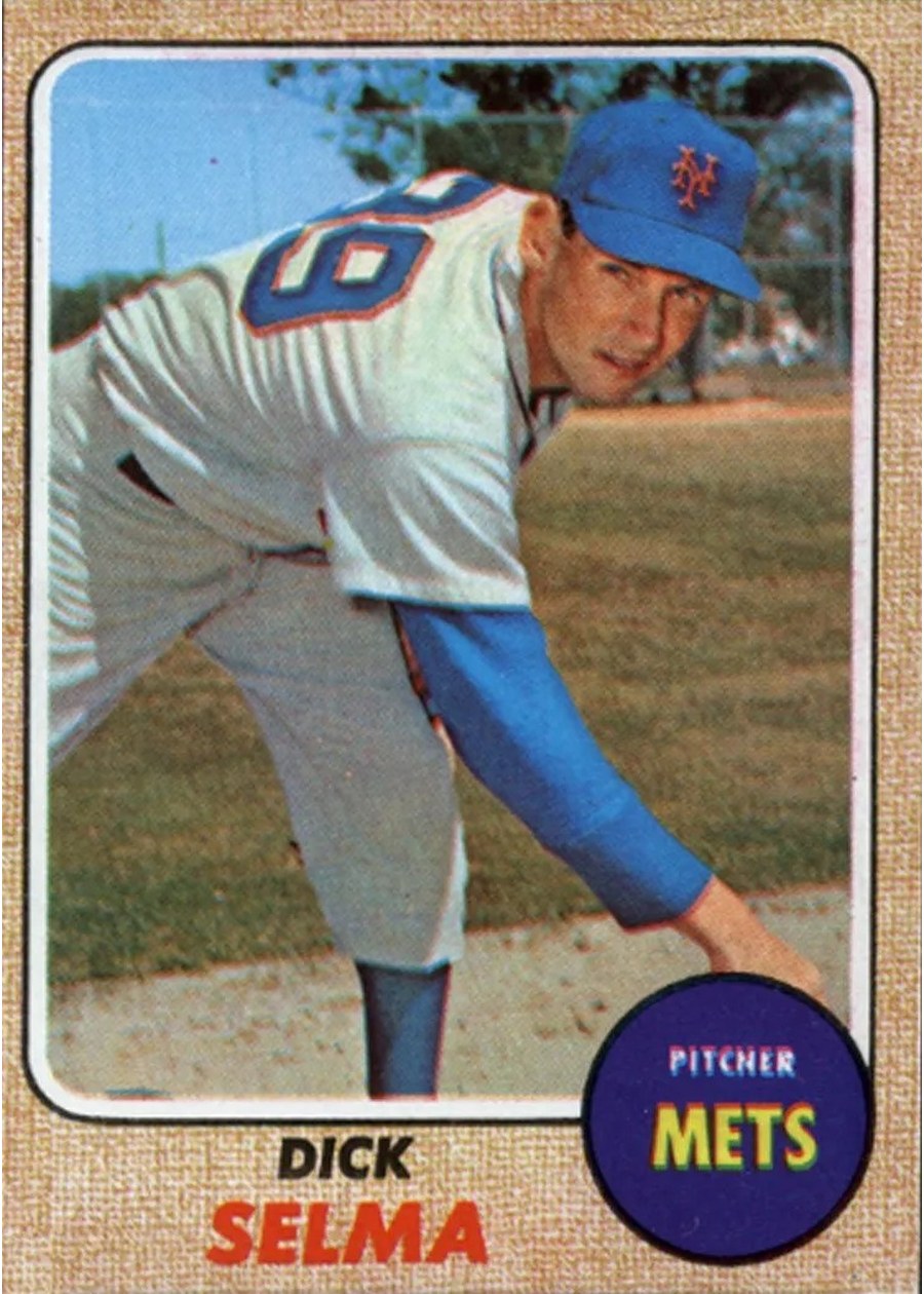 1968 Topps #556 Dick Selma, New York Mets