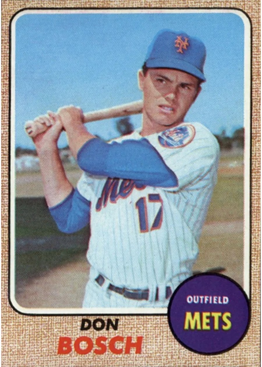 1968 Topps #572 Don Bosch, New York Mets