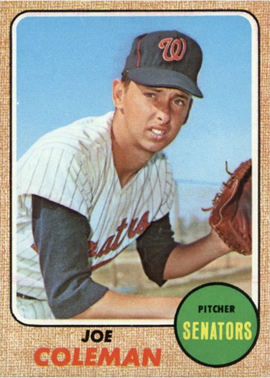 1968 Topps #573 Joe Coleman, Washington Senators