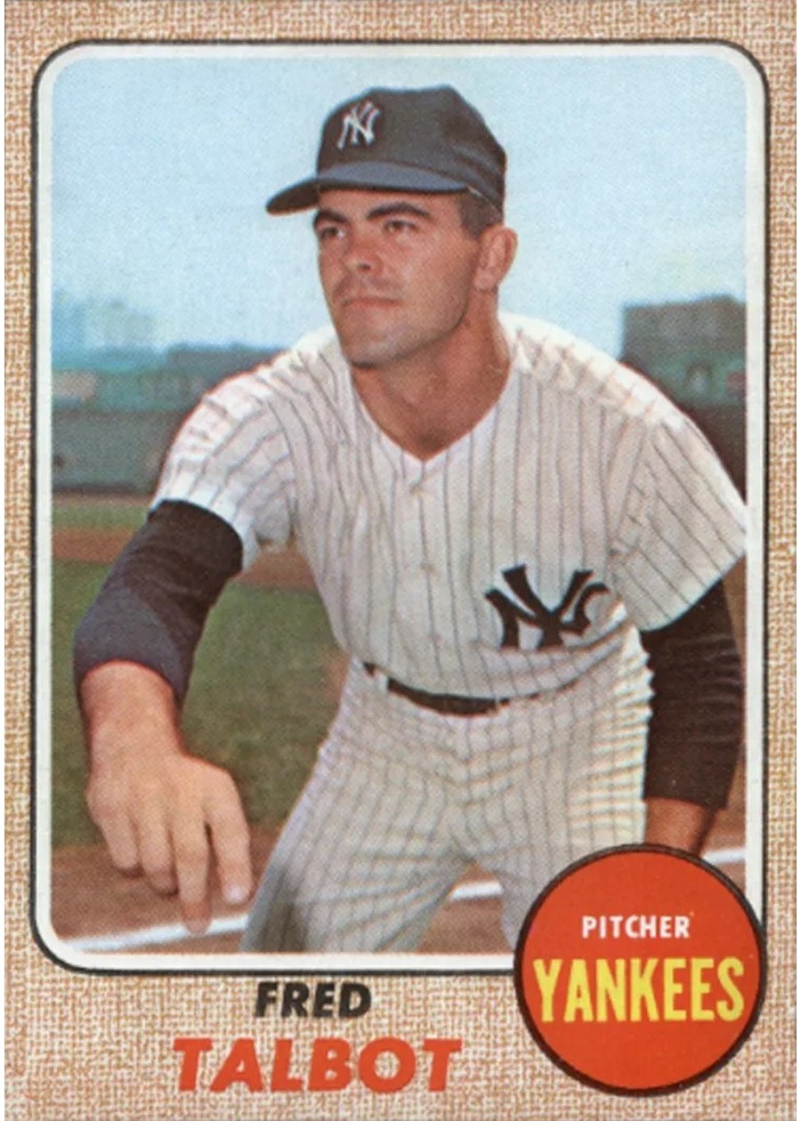 1968 Topps #577 Fred Talbot, New York Yankees