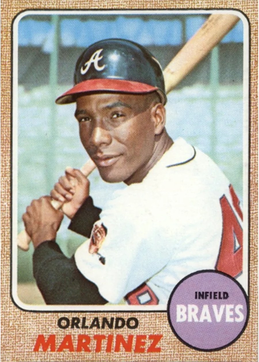 1968 Topps #578 Orlando Martinez, Atlanta Braves