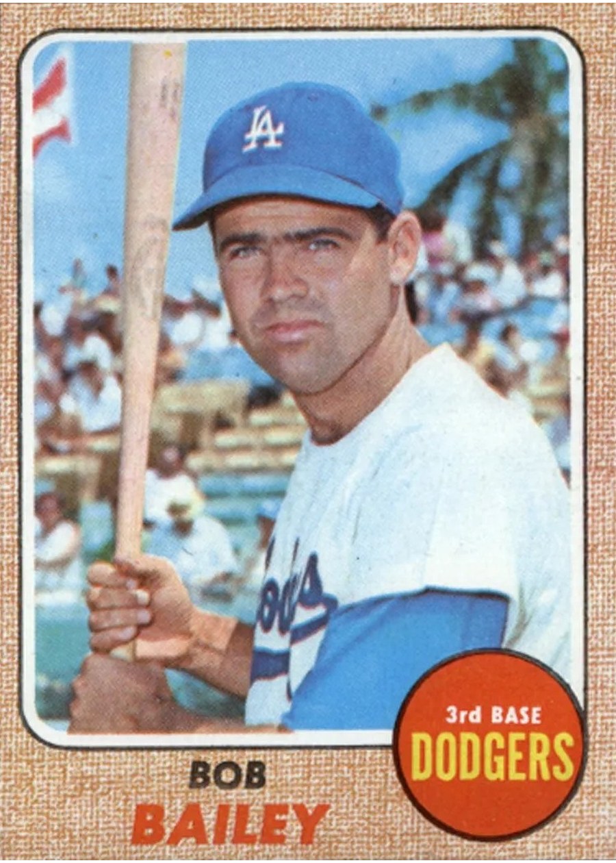 1968 Topps #580 Bob Bailey, Los Angeles Dodgers