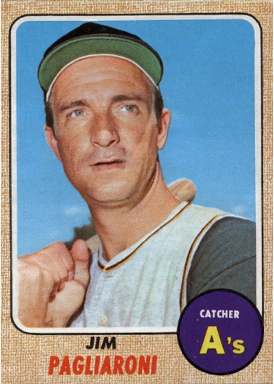 1968 Topps #586 Jim Pagliaroni, Oakland Athletics