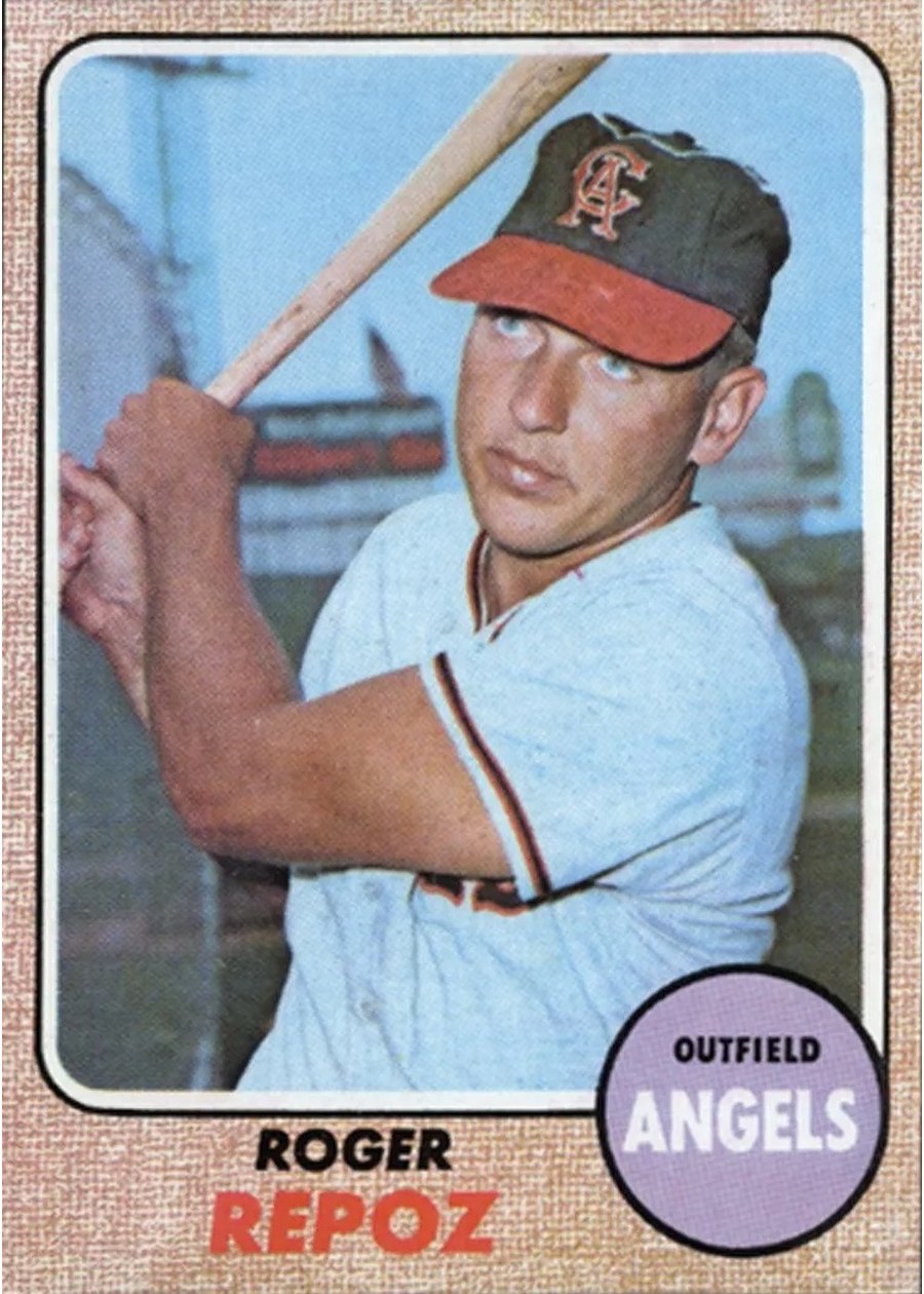1968 Topps #587 Roger Repoz, California Angels