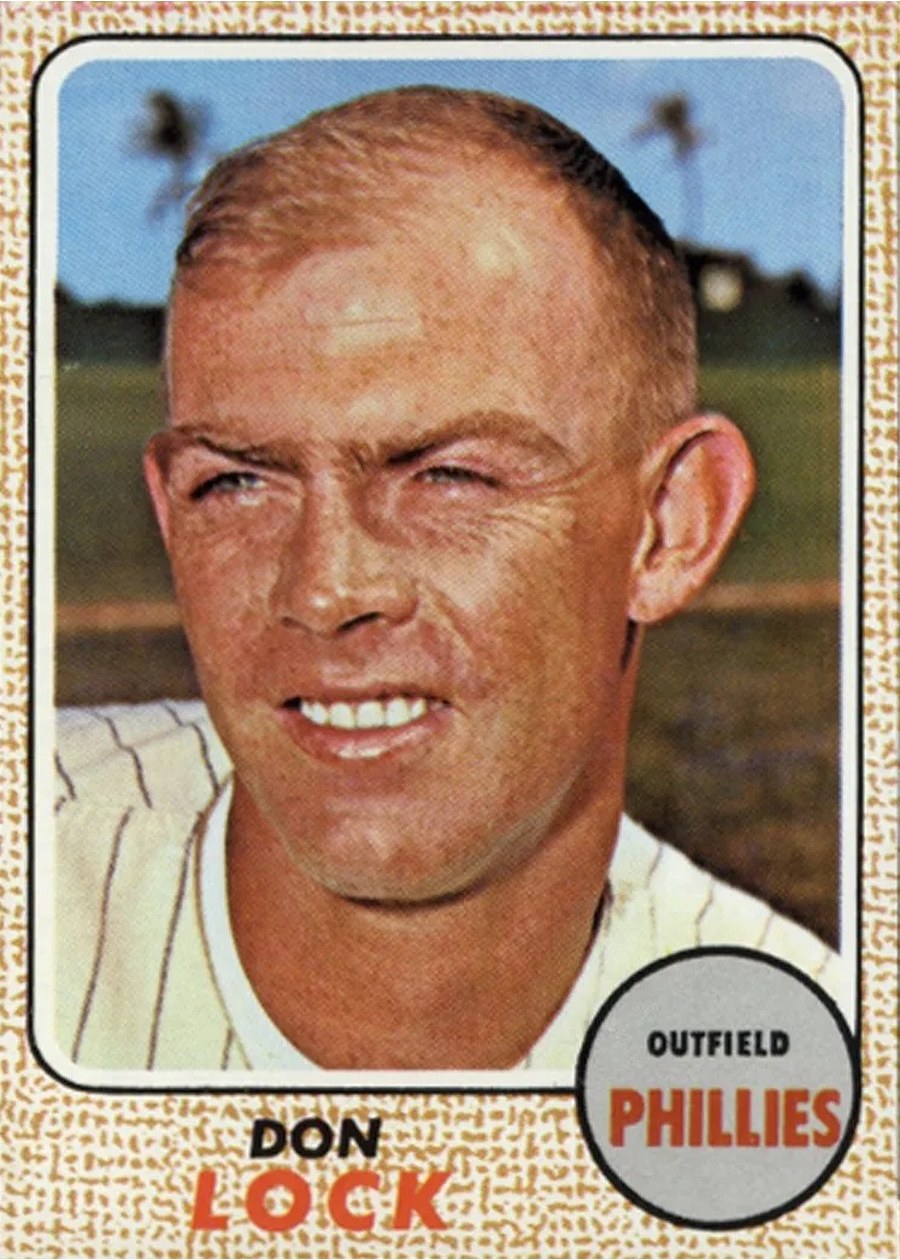 1968 Topps #59 Don Lock, Philadelphia Phillies