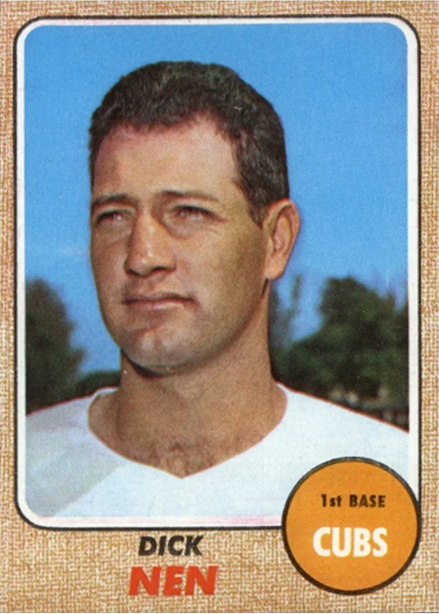 1968 Topps #591 Dick Nen, Chicago Cubs