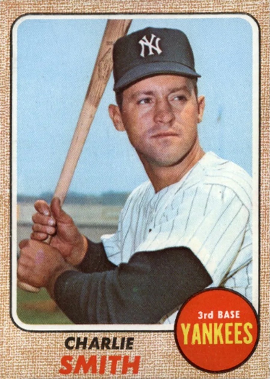 1968 Topps #596 Charlie Smith, New York Yankees