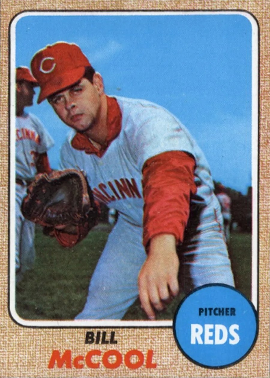 1968 Topps #597 Bill McCool, Cincinnati Reds