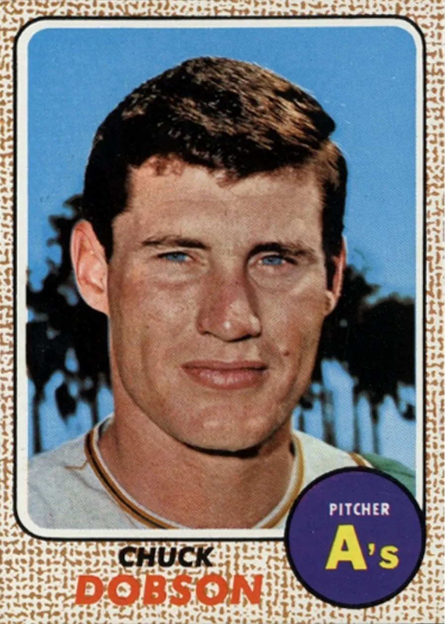 1968 Topps #62 Chuck Dobson, Oakland Athletics