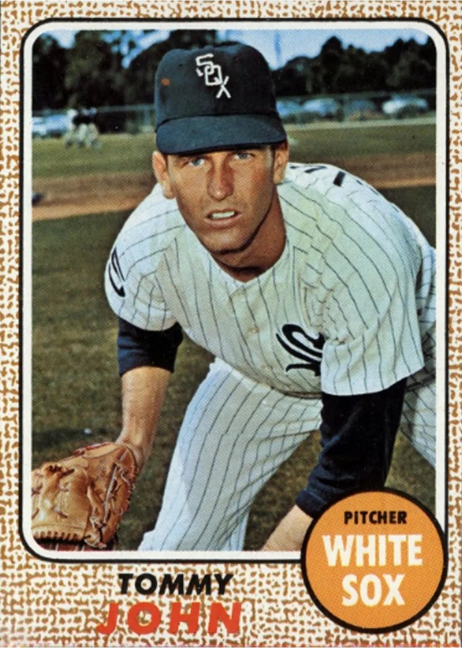 1968 Topps #72 Tommy John, Chicago White Sox